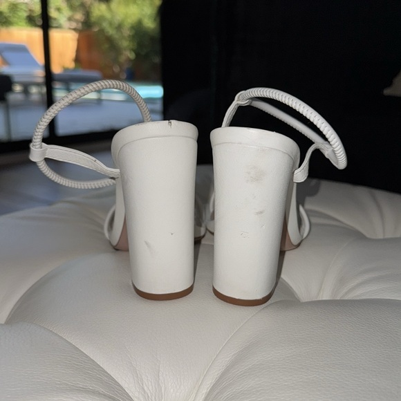 Schutz women’s size 7 block heel white - Picture 3 of 5